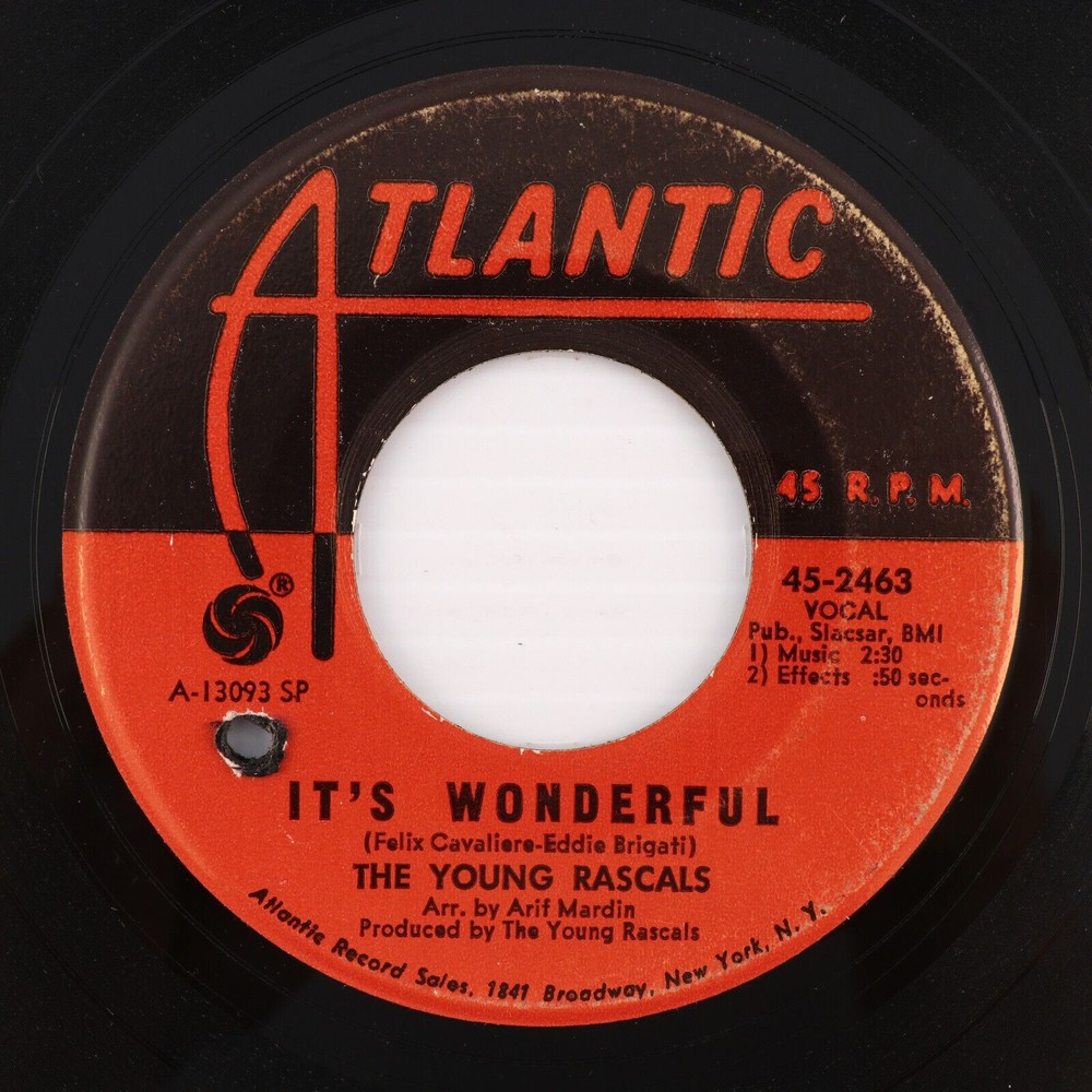 The Young Rascals, It's Wonderful/ Of Course 45 rpm 7" Single Record 45-2463 SRC